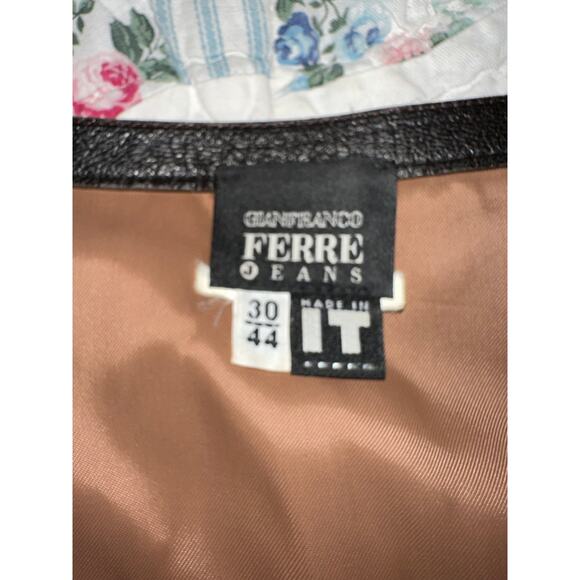 VINTAGE 90'S GIANFRANCO FERRE FUZZY ANIMAL PRINT SKIRT ITALY 44 FARFETCH - Picture 2 of 8